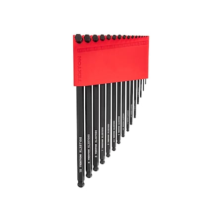 Tekton Short Arm Ball End Hex L-Key Set with Holder, 15-Piece (1.3-10 mm) KLX91213